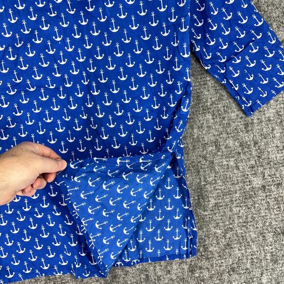 KikiSol Coverup Womens S Oversized Anchors Nautical Sailing Club Swimwear - Picture 3 of 9